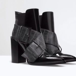 Zara Buckled Booties